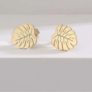 14K gold Monstera